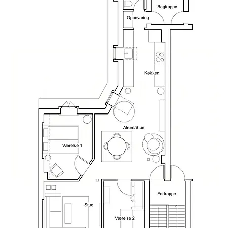 Renovated 1880s Flat High Up In Vesterbro *